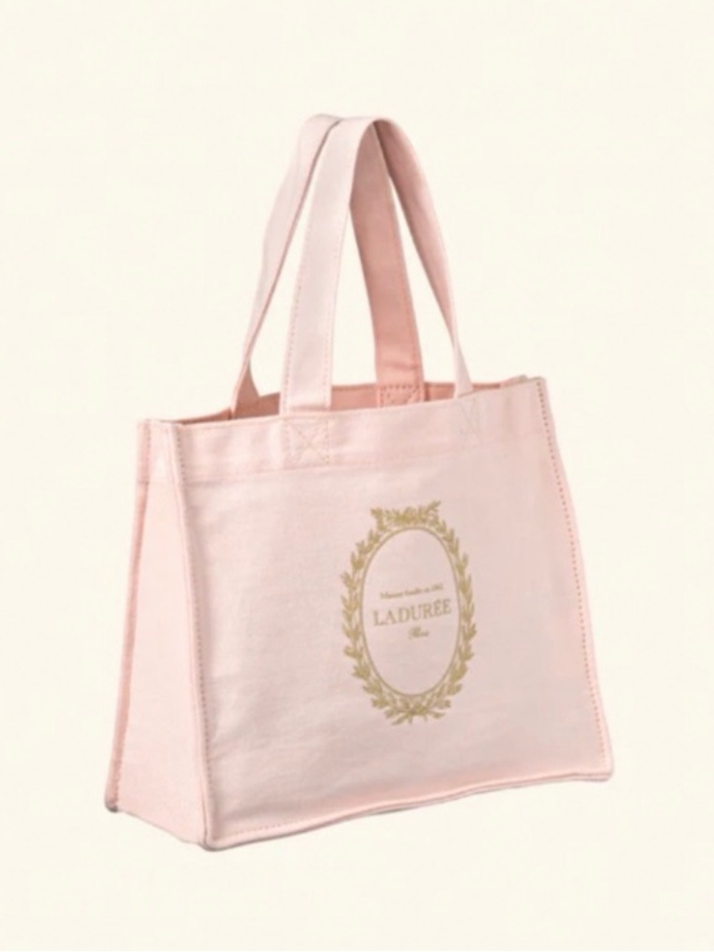 Laduree Paris  Mini Pink Canvas Tote Bag